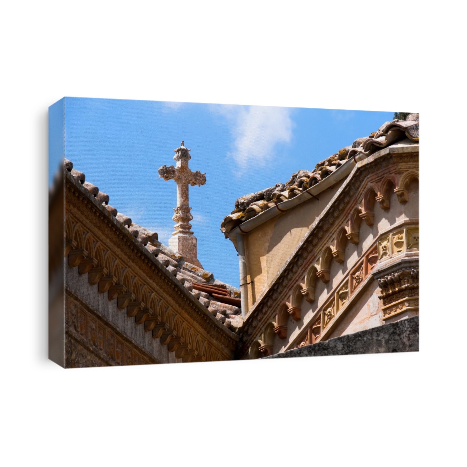 Caltagirone cross in style neogotico of the cemetery monumental of the Paradise