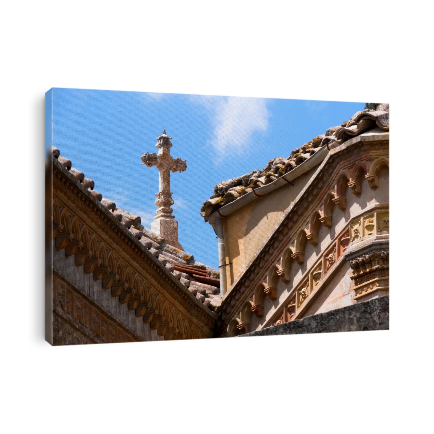 Caltagirone cross in style neogotico of the cemetery monumental of the Paradise