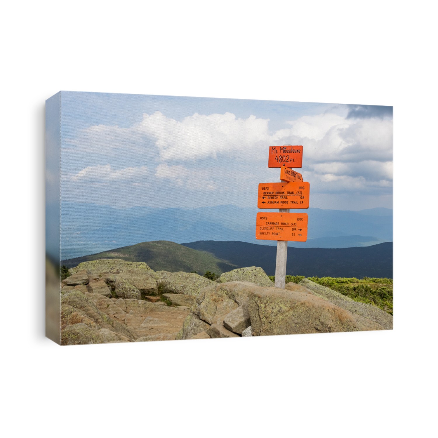 View from Mount Moosilauke in the White Mountains, New Hampshire, USA.