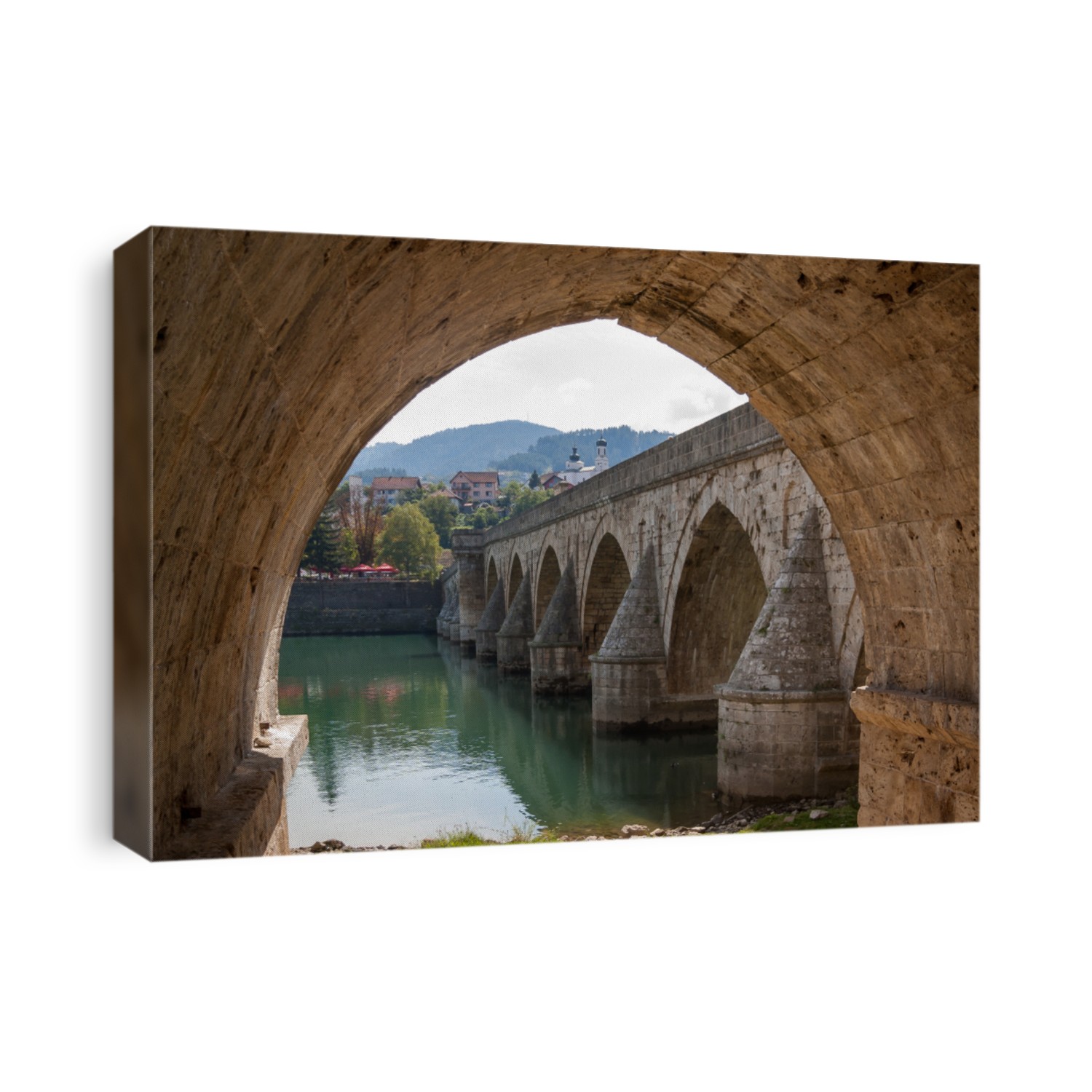 The Mehmed Pasa Sokolovic Bridge is a historic bridge in Visegrad, over the Drina River. It is characteristic of the apogee of Turkish monumental architecture and civil engineering. 